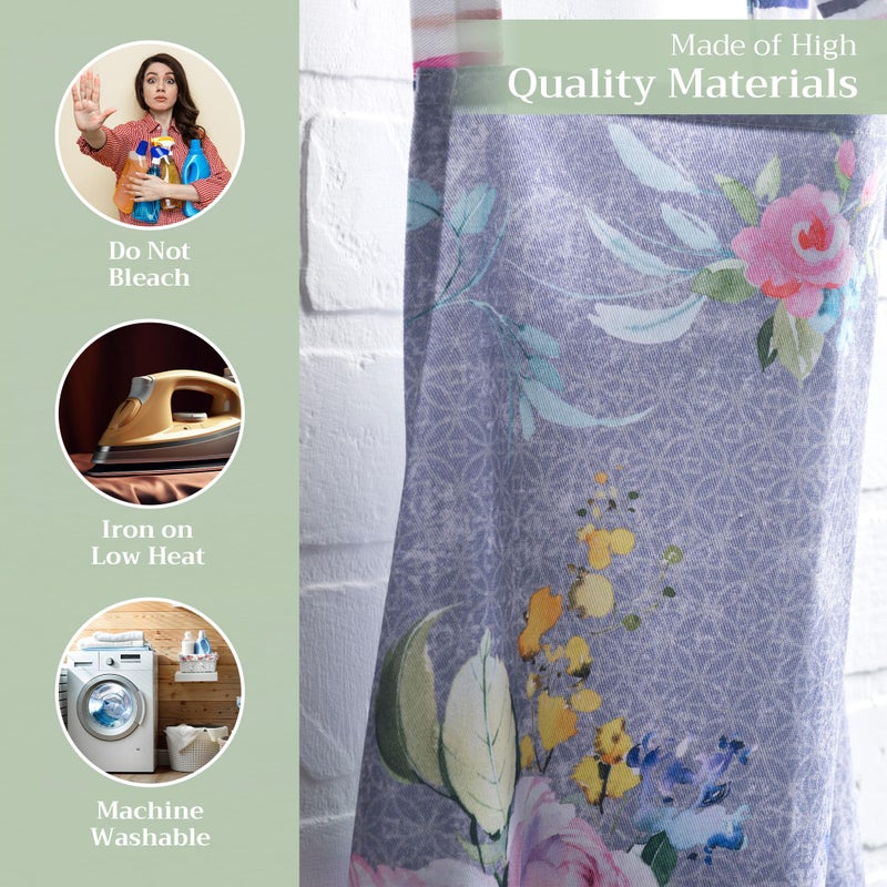 Maison d' Hermine Apron for women 100% Cotton 27.50"x31.50" 1 Piece Adjustable Neck Strap & long ties Apron Men, Chef, Wedding, Cooking, Server Spring/Summer (Sweet Rose Lavender - Lush) - Image 3